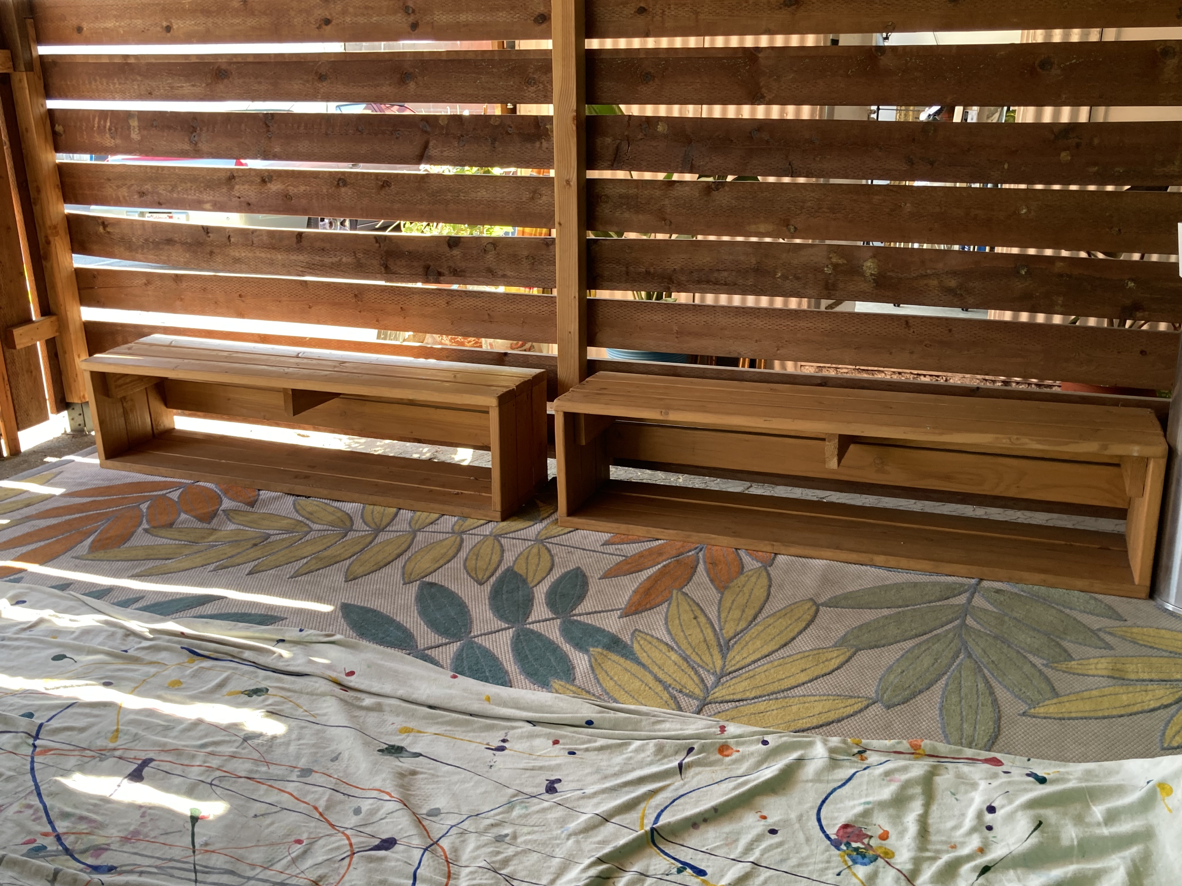 Sturdy outdoor benches custom fabrication